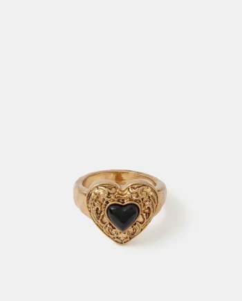 Filigree Heart Ring Gold