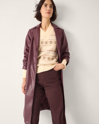 Febe V-Neck Fair Isle Jumper Ivory