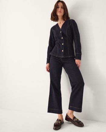 Teri Tailored Denim Shirt Blue