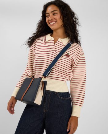 TRIPLE COMPARTMENT CROSSBODY BAG
