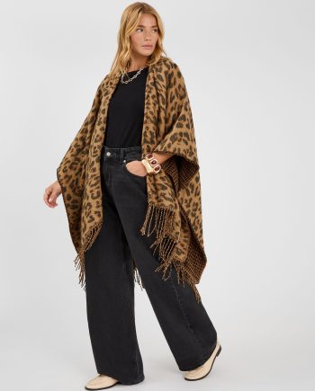 LEOPARD PRINT PONCHO