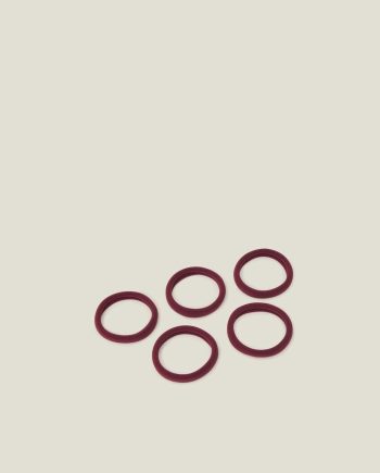 5-PACK TOWELLING HAIR BANDS RED