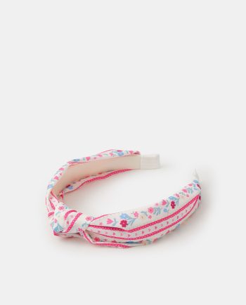 GIRLS FLORAL PRINT KNOT HEADBAND