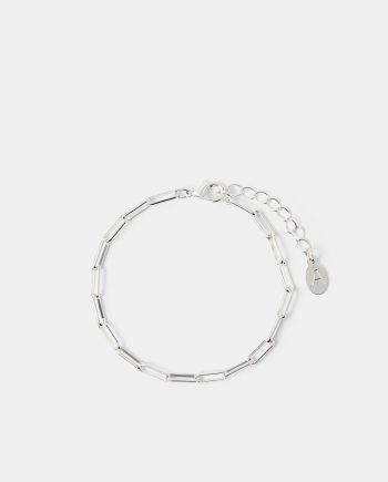 PAPERCLIP CHAIN BRACELET SILVER