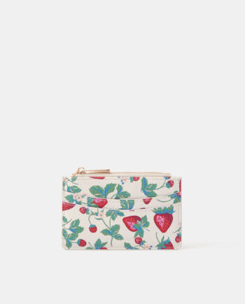 STRAWBERRY PRINT CARD HOLDER