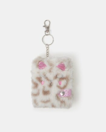 GIRLS MINI FLUFFY CAT KEYCHAIN