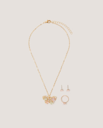 Flower Butterfly Jewellery Set