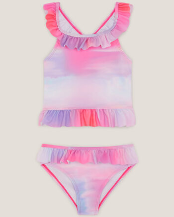 Frilly Ombré Tankini Set Pink