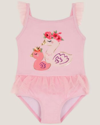 Baby Ducky Tulle Swimsuit Pink