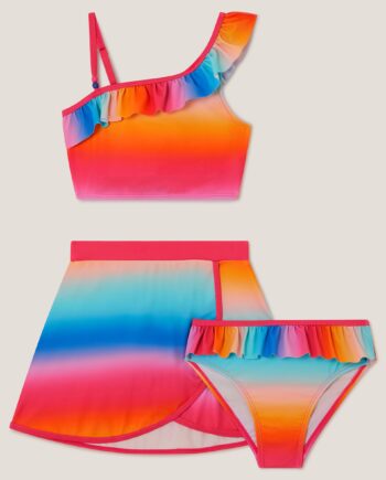 Ombré Bikini Set & Skirt Multi