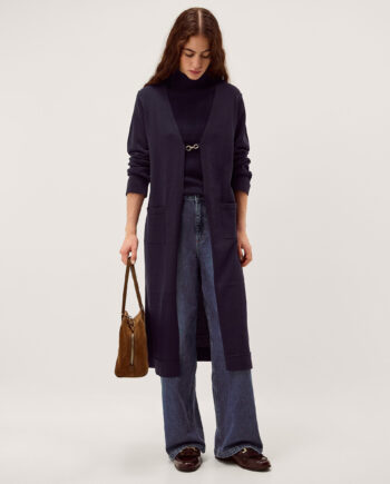 Leah Longline Cardigan Blue