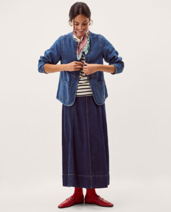 Lauren Knot Denim Jacket Blue