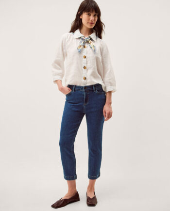 Idabella Slim Cropped Jeans Blue