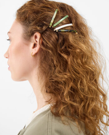 4-PACK MARBLE RESIN HAIR SLIDES