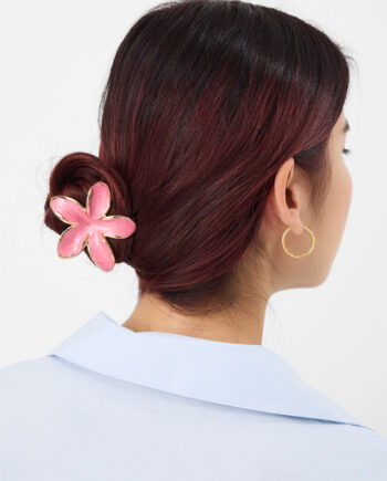 TROPICAL FLOWER METAL CLAW CLIP