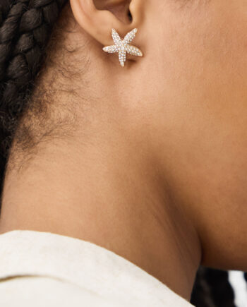 DIAMANTÉ STARFISH STUD EARRINGS