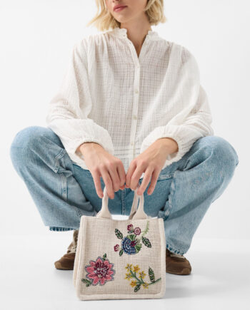 MINI FLORAL EMBELLISHED HANDBAG