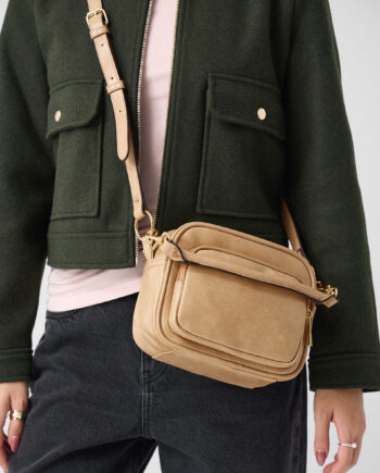 Boxy Crossbody Bag Nude