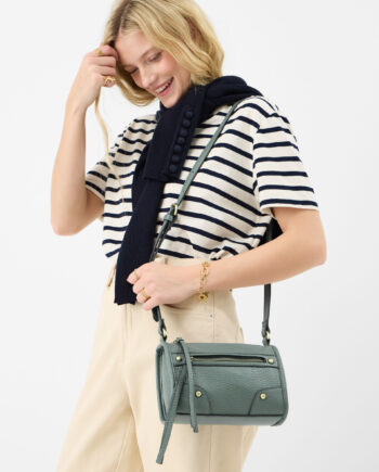 Faux Leather Crossbody Bag Teal