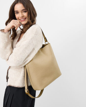 FAUX LEATHER BUCKET BAG