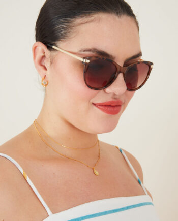 ROUND TORT SUNGLASSES BROWN