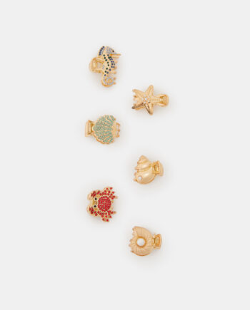 6-PACK MINI UNDER THE SEA CLAW CLIPS