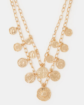 2-PACK COIN CHARM NECKLACES