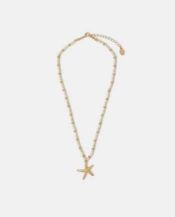 STARFISH PENDANT BEAD NECKLACE