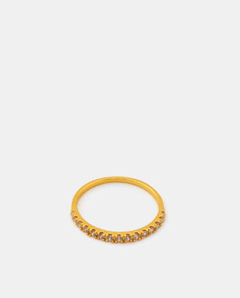 14CT GOLD-PLATED ETERNITY BAND RING GOLD