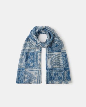 Lightweight Dotty Paisley Print Scarf