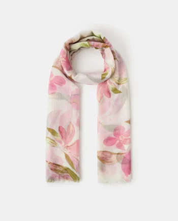 Lightweight Floral Print Scarf