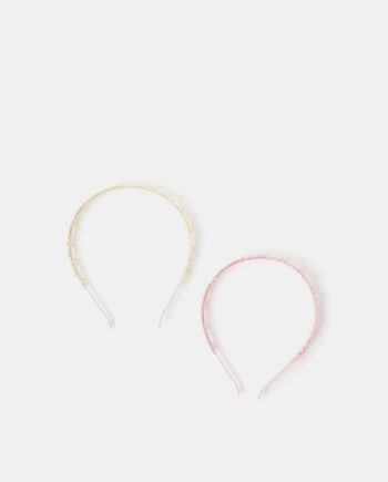 2-PACK GIRLS FLOWER HEADBANDS