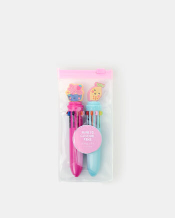 GIRLS 2-PACK CARTOON MULTI COLOUR PENS