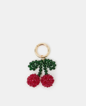 CHERRY BEADED BAG CHARM
