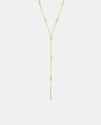 14CT GOLD-PLATED DIAMANTÉ NECKLACE