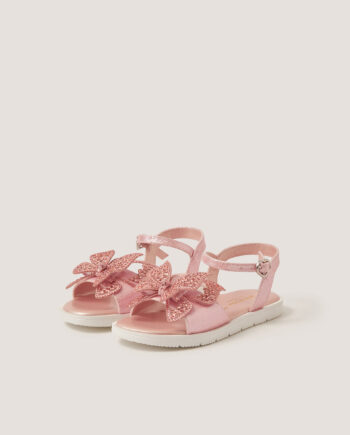 Diamanté Butterfly Sandals Pink