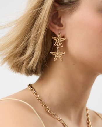 DOUBLE STARFISH DROP EARRINGS