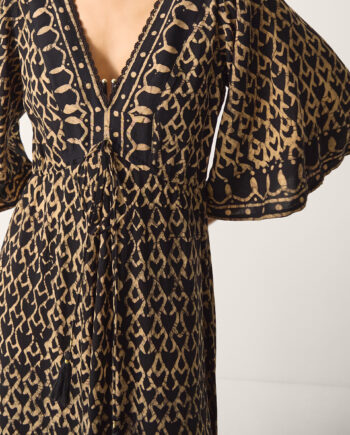 Arti Print Midi Kaftan Black