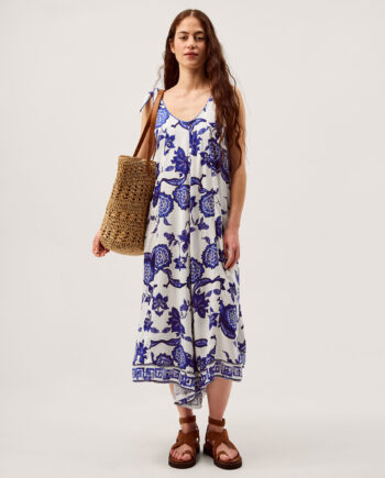 Gloria Floral Culotte Jumpsuit Blue