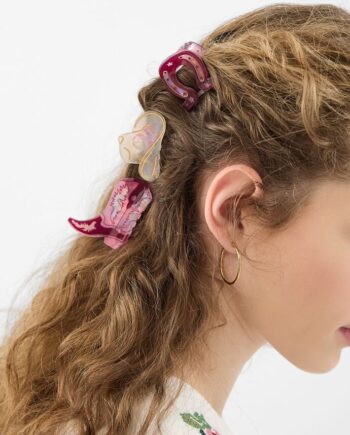 3-Pack Mini Cowboy Claw Clips