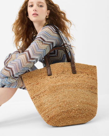 DOUBLE STRAP JUTE BASKET BAG