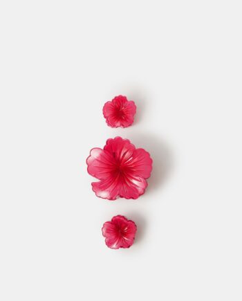 3-PACK HIBISCUS FLOWER CLAW CLIPS