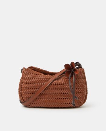 Woven Crossbody Bag Tan