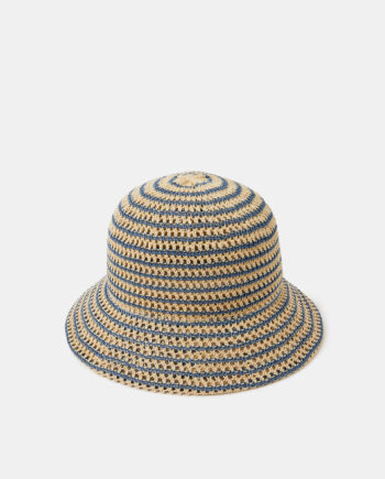 WOVEN STRIPE BUCKET HAT