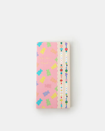 GIRLS GUMMY BEAR STICKY NOTES & NOTEPAD SET