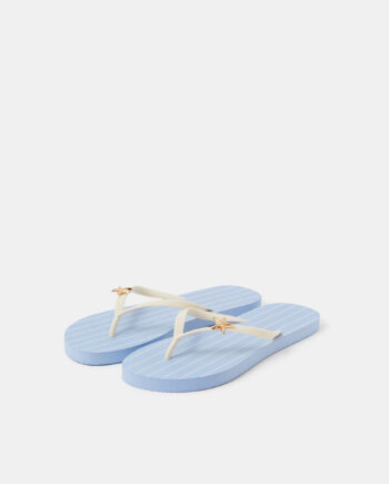 STRIPE STARFISH FLIP FLOPS BLUE