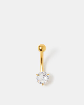 14CT GOLD-PLATED SURGICAL STEEL BELLY BAR