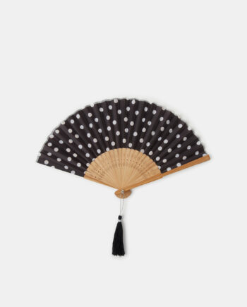 POLKA DOT PRINT FOLDABLE FAN