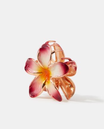 TROPICAL FLOWER METAL CLAW CLIP