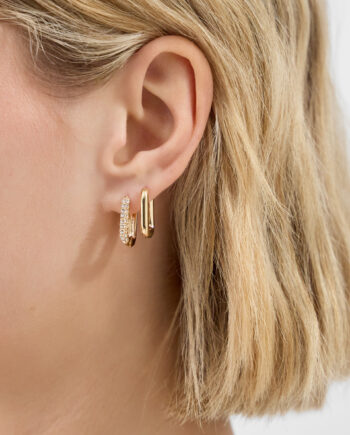 3-PACK RECTANGULAR HOOP EARRINGS